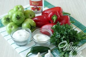 Zelené paradajky na zimu - recepty s fotografiou „olizujte si prsty