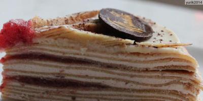 Palacinková torta ako palych recept s fotkou krok za krokom Palacinková torta s malinami na palych recept